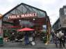 Chegando ao Granville Island Public Market, em Vancouver, no Canadá